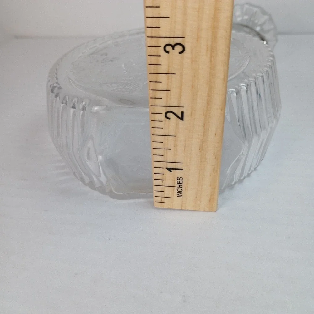 VTG Paden City Etched Spring Orchard and Birds Tilt Cordial Decanter w/Stopper